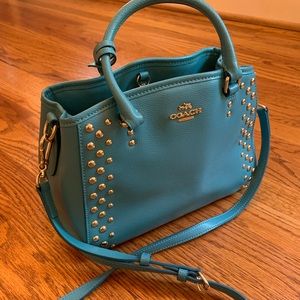 Coach turquoise blue purse w/ shoulder strap - NEW